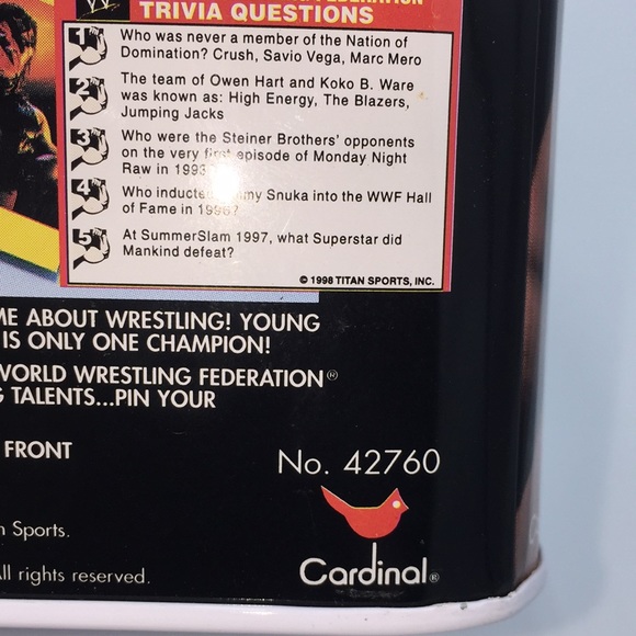 Vintage WWF World Wrestling Federation Trivia Game 1999 in Storage Tin - Picture 6 of 11
